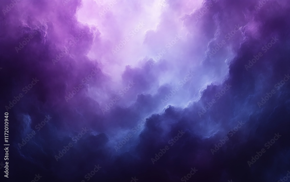 Obraz premium Abstract purple and blue stormy cloudscape.