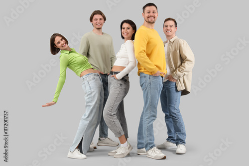 Group of young people in je...