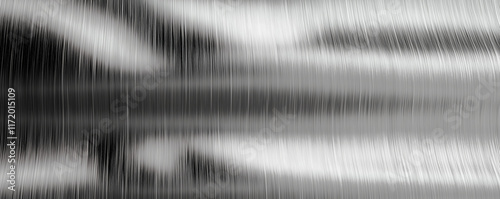 Brushed metal texture reflecting light creating a polished metallic background