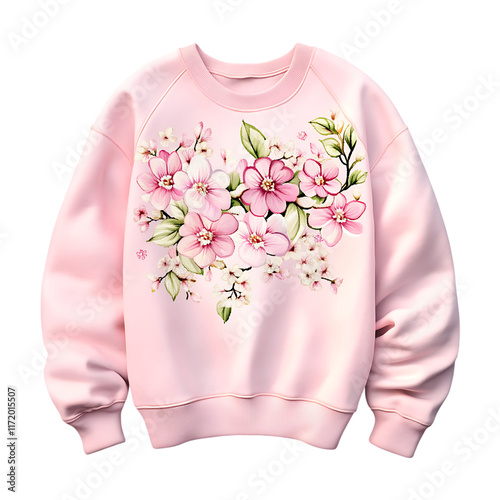 Beautiful Pink color hoodie and polo jacket isolated on a transparent background  photo