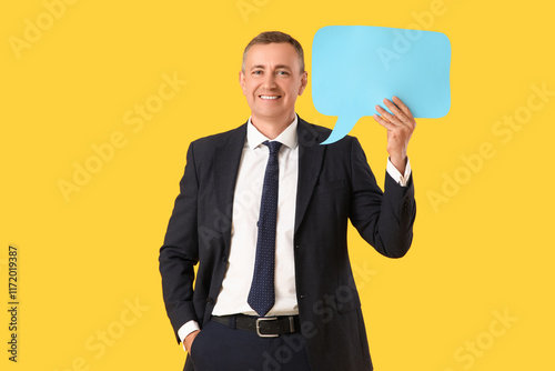 Mature businessman with bla...