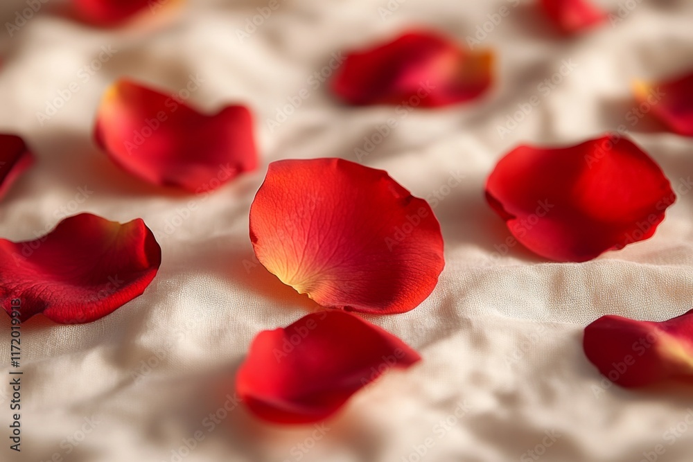 Close-up of red petals on a soft background Close-up of red petals on a soft background