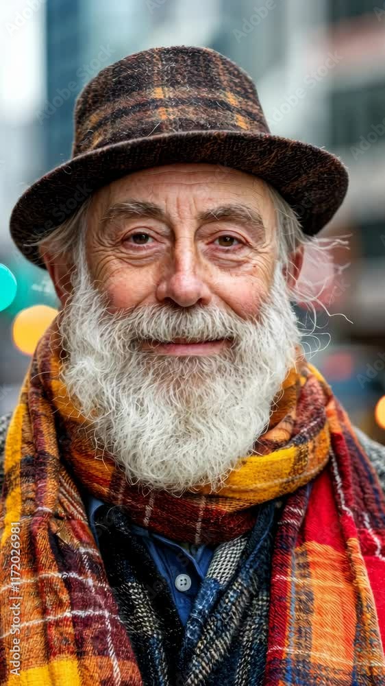 Portrait of a Smiling Elderly Gentleman with a Long White Beard Portrait of a Smiling Elderly Gentleman with a Long White Beard