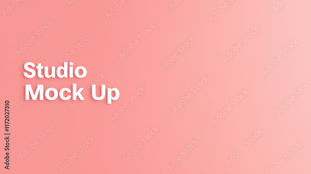 Light pink gradient background with Studio Mock Up text Light pink gradient background with Studio Mock Up text