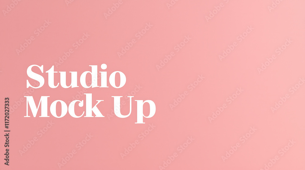 Light pink gradient background with Studio Mock Up text