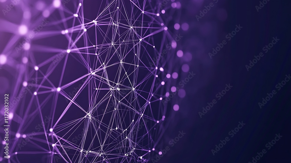 Abstract Purple Network Connection Visualization Abstract Purple Network Connection Visualization