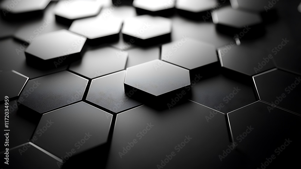 Abstract dark gray metallic hexagon pattern background. Abstract dark gray metallic hexagon pattern background.