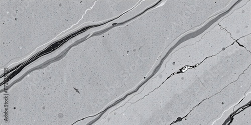 Top view of dried ground covered with cracks . Natural dry soil texture, brown drought theme in rural arid area. Background for design. Concept image of global warming. Black and white.