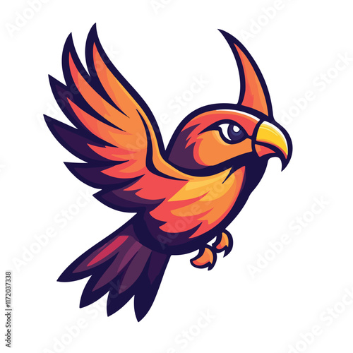 Bird sports mascot logo vector illustration