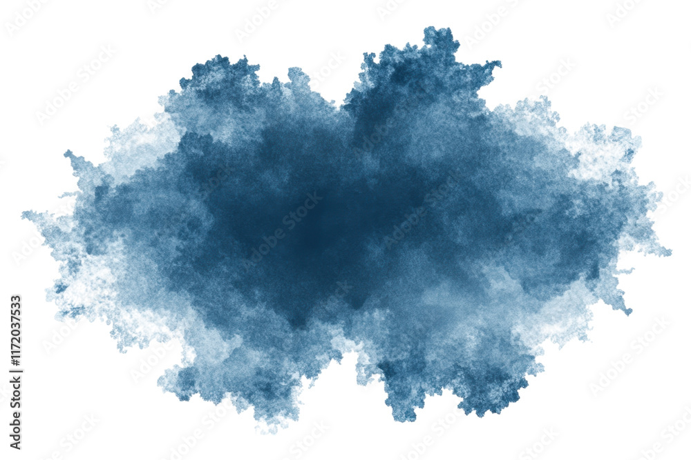 Fototapeta premium Aerial view of cloud silhouette against clear sky, showcasing dramatic and artistic formation. cloud texture and shape create striking visual contrast with background