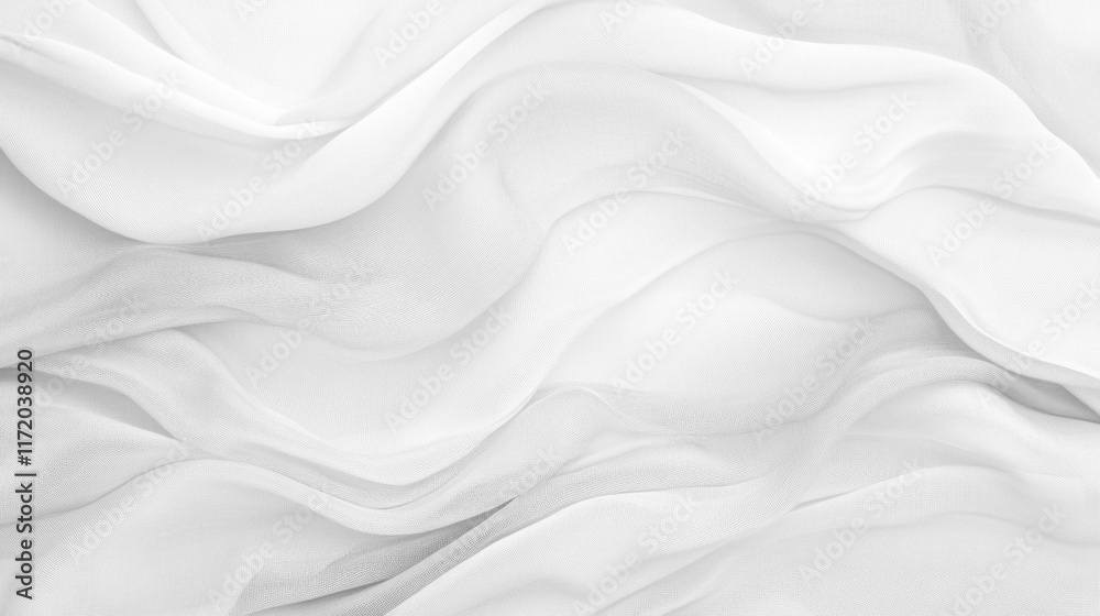 Soft white wrinkled fabric for graphic design or wallpaper. Soft white wrinkled fabric for graphic design or wallpaper.