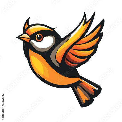 Bird sports mascot logo vector illustration