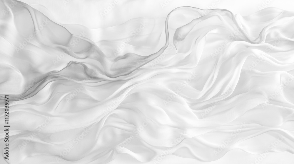 Soft white wrinkled fabric for graphic design or wallpaper. Soft white wrinkled fabric for graphic design or wallpaper.