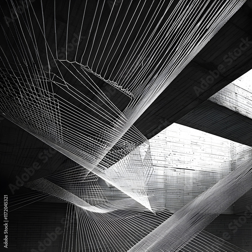 Intricate Intersections: An Abstract Exploration of Connectivity and Structure Through Geometric Lines