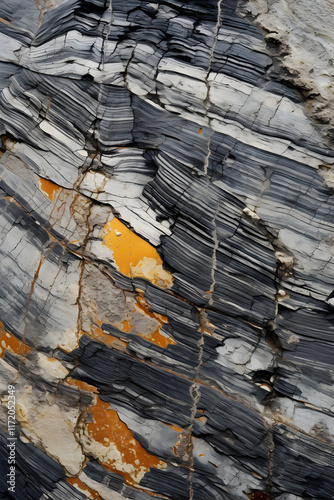 Raw, Untamed Beauty of Gneiss Rock: A Metamorphic Miracle Carved by Earth's Geological Process
