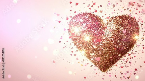 A giraffe-shaped heart object surrounded by numerous small hearts, symbolizing love and affection for Valentine's Day.