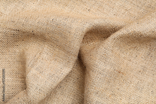 Natural burlap fabric textu...