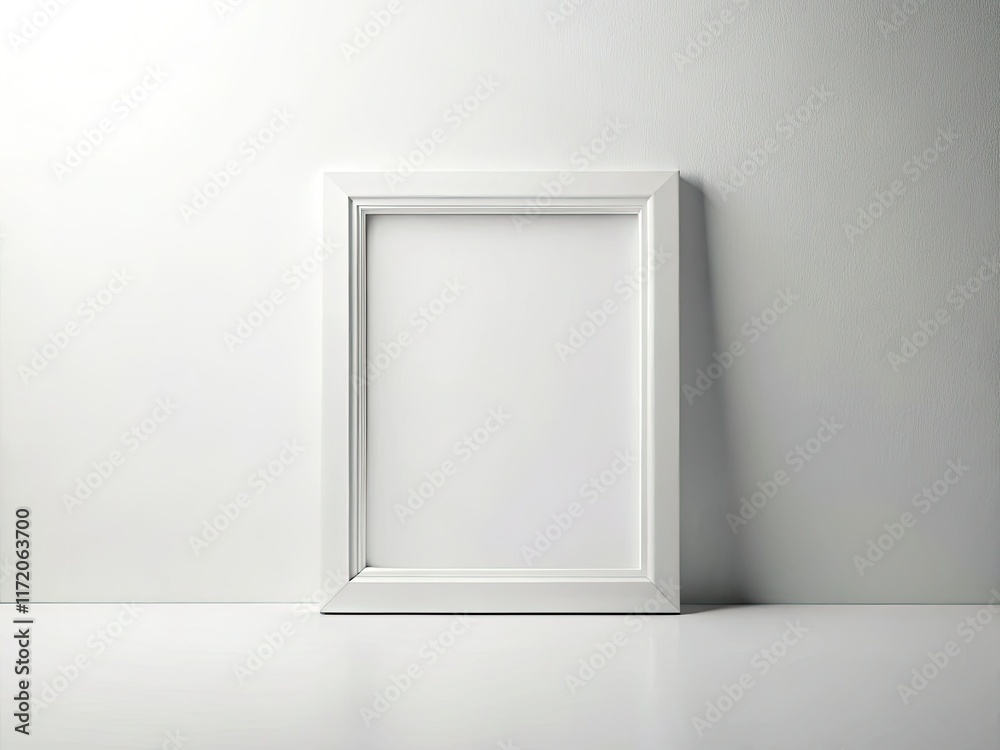 Modern minimalist art gallery: empty white frames, blank canvases, isolated, ready for your artwork. Modern minimalist art gallery: empty white frames, blank canvases, isolated, ready for your artwork.