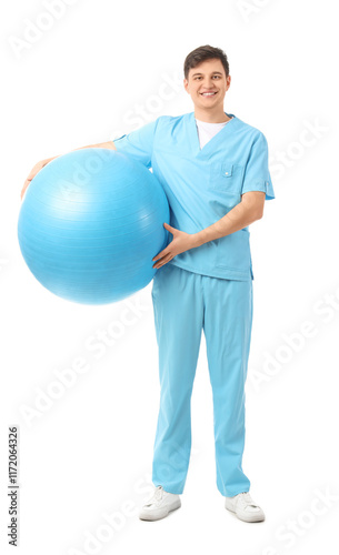 Male physiotherapist with f...