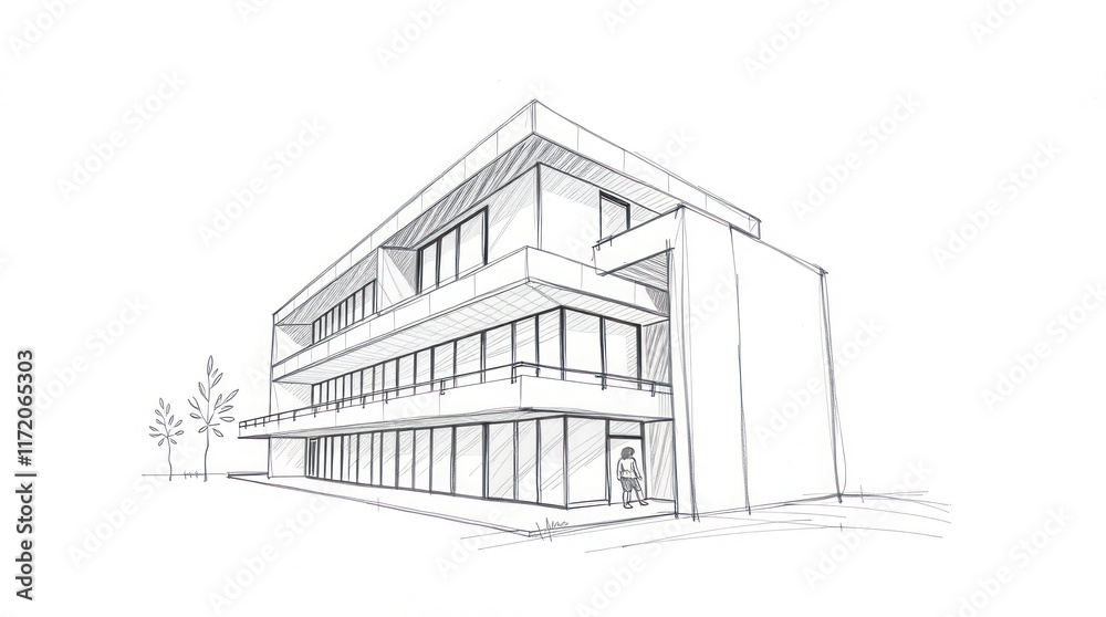 sketch of a house sketch of a house