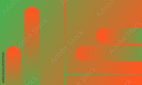 A dynamic and vibrant wave pattern featuring green and orange gradients. Perfect for backgrounds, websites, or digital art projects. photo