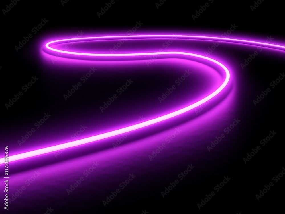 Abstract Purple Neon Light Swirling Design Abstract Purple Neon Light Swirling Design