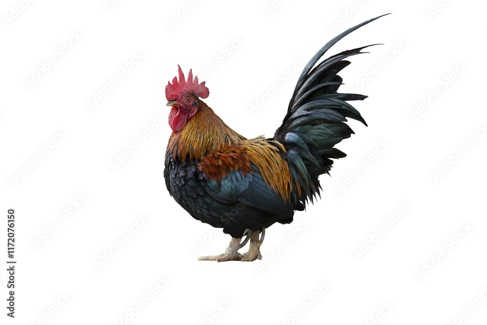 Fototapeta premium A Rooster on white background