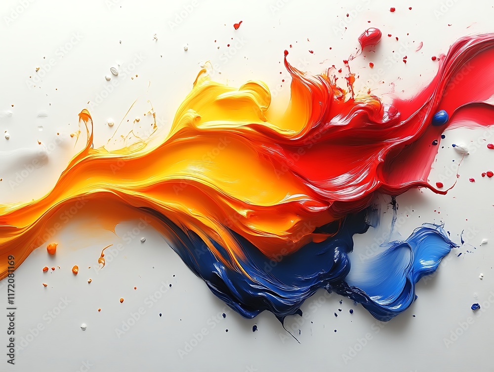 Obraz premium Abstract colorful paint splash. (1)