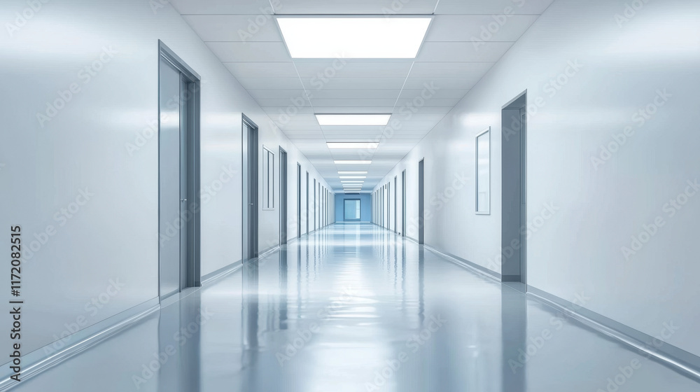 clean, empty futuristic hallway with bright lighting and smooth floors, creating serene atmosphere. walls are minimalistic and modern, enhancing spacious feel clean, empty futuristic hallway with bright lighting and smooth floors, creating serene atmosphere. walls are minimalistic and modern, enhancing spacious feel