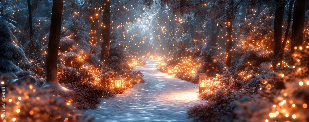 Enchanted Winter Forest Path: A Magical Christmas Eve Journey Enchanted Winter Forest Path: A Magical Christmas Eve Journey