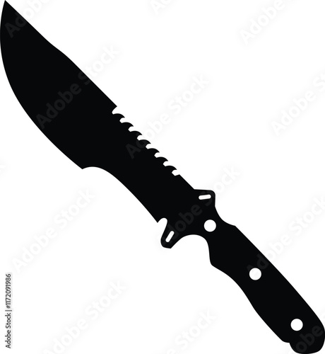 Silhouette of a knife