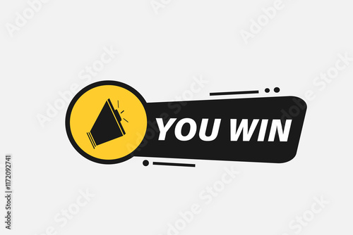  you win. Button for websites, Design Element, learn, stay, template, tuned, design, level, sign, speech, bubble  banner, modern, symbol, click. 
