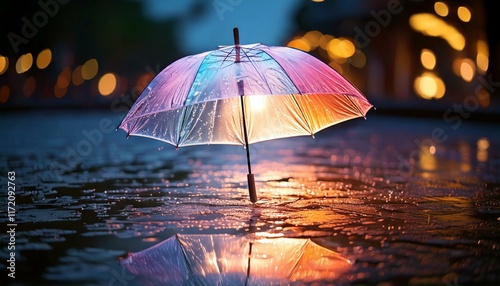 Wallpaper Mural  umbrella casting soft glowing reflections  Torontodigital.ca