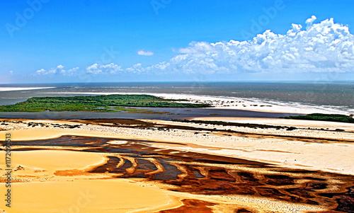 Foz do Rio Preguiças em Cabure. Maranhao. photo