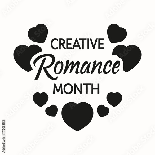 Creative Romance Month Background Template design for Poster or Banner
