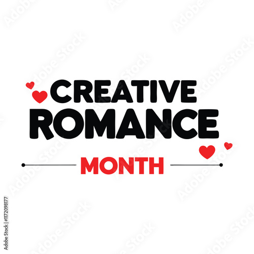 Creative Romance Month Background Template design for Poster or Banner
