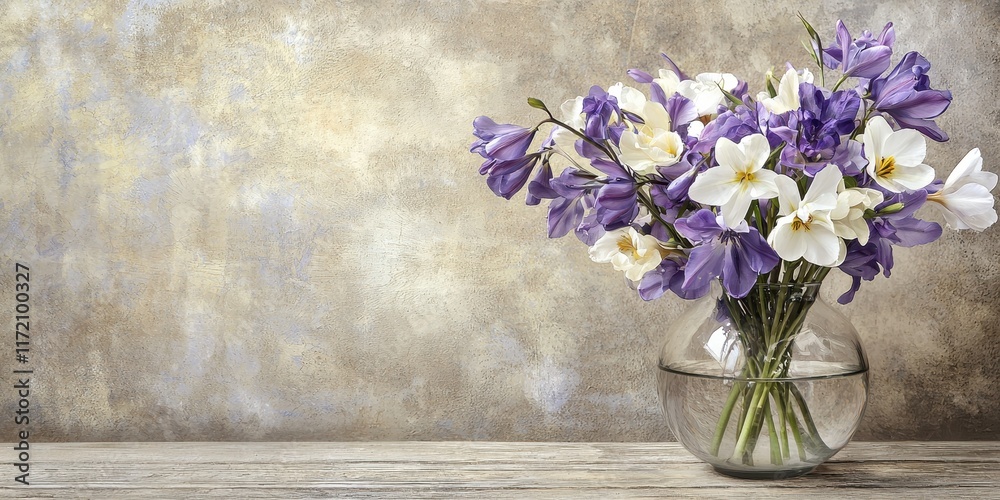 custom made wallpaper toronto digitalElegant Glass Vase Filled with Fresh Flowers in Sophisticated Setting