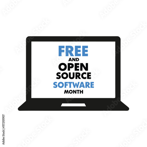 Free and open source software Month Background Template design for Poster or Banner
