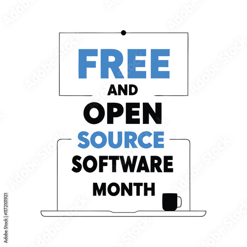 Free and open source software Month Background Template design for Poster or Banner