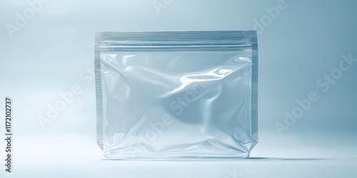 Empty Evidence Bag Displaying Zip Closure for Forensic Use photo