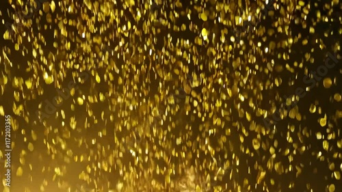 Gold Confetti Falling Overlay for Celebrations and Parties