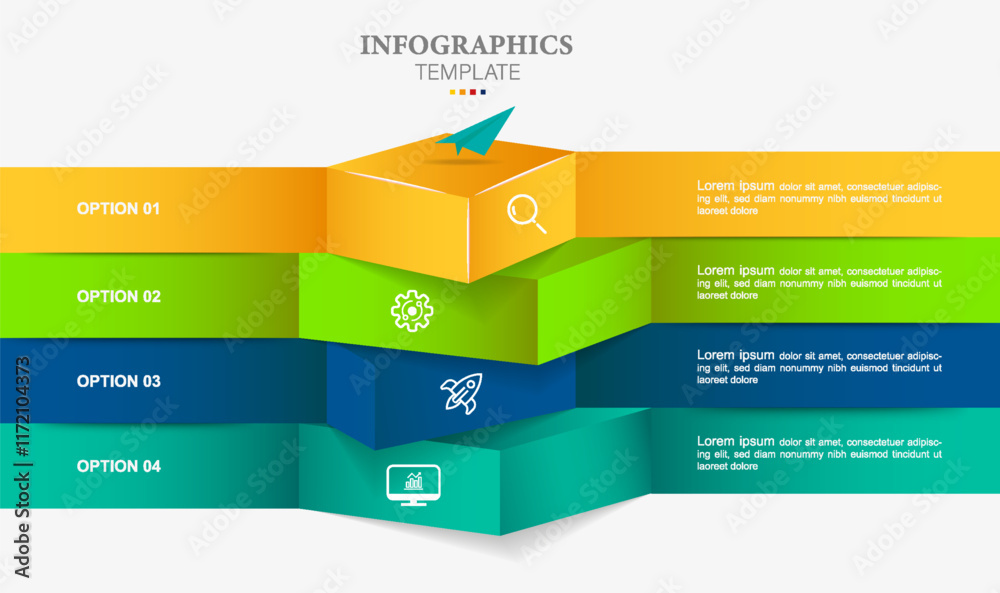 modern 3D infographic design template icons modern 3D infographic design template icons