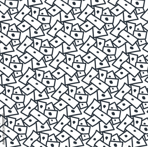 The drawn rectangles with nuclei form a pattern or background.