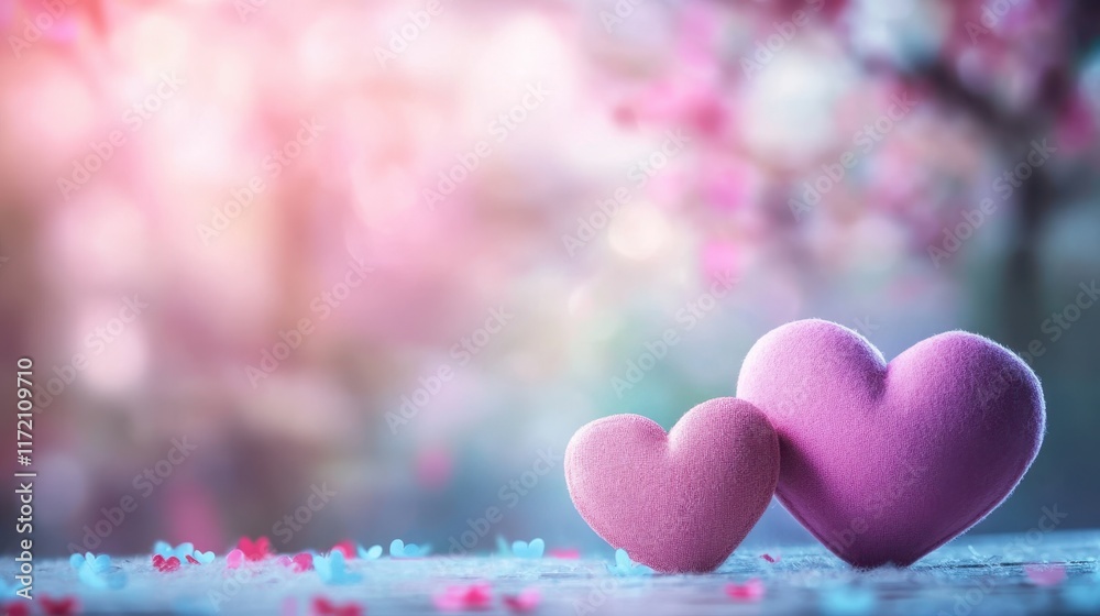 Two intertwined hearts rest elegantly on a table, symbolizing love and connection, perfect for a romantic Valentine's Day setting. Two intertwined hearts rest elegantly on a table, symbolizing love and connection, perfect for a romantic Valentine's Day setting.
