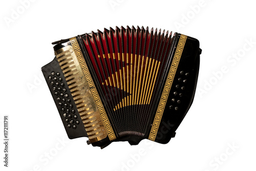 accordion isolated without background