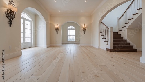 corridor in the house with floor