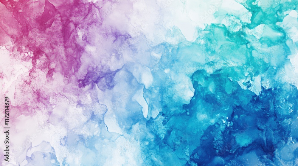 Fototapeta premium Network flat design top view theme information technology water color vivid