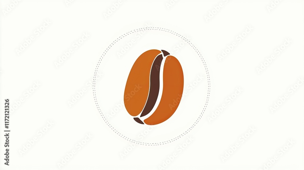 A stylized coffee bean illustration on a light background, emphasizing coffee culture. A stylized coffee bean illustration on a light background, emphasizing coffee culture.