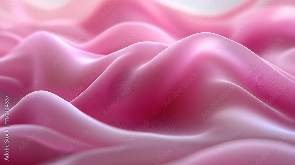 Obraz premium Abstract pink silk waves.