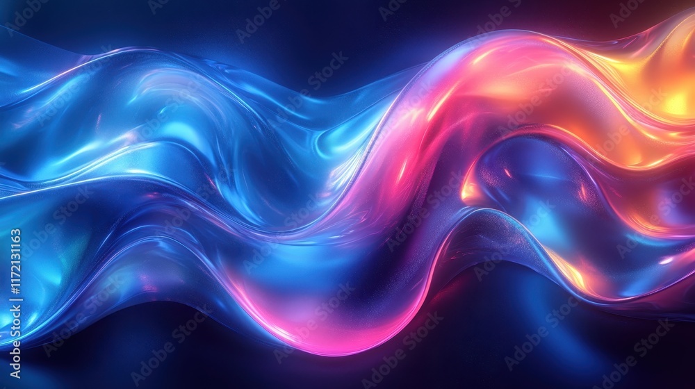 Abstract flowing waves of blue and pink light create a dynamic visual effect. Abstract flowing waves of blue and pink light create a dynamic visual effect.